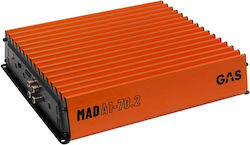 Gas Audio Power Ενισχυτής Αυτοκινήτου A1-70.2 2 Καναλιών (Κλάση A/B)