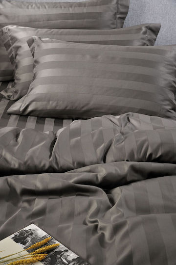 Down Town Home Sheet Sets Queen 245x270cm. Dark Grey 4pcs
