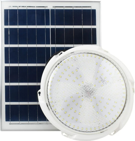 Foyu Wall Mounted Solar Light 200W 90lm Cold White 6500K with Photocell and Remote Control IP54 24cmx6.2cmcm