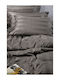 Down Town Home Duvet Cover Cotton Satin Single 175x245 Dark Grey