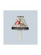 Japanesse Blossom Ceramic Vintage Table Lamp for E14 Socket with Shade and White Base