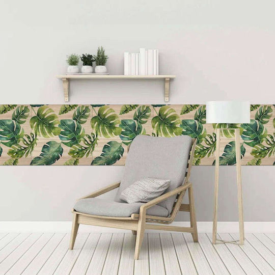Dekorativer Aufkleber Kacheln Wood Tropical Grey-Beige 3Stück 30x30cm Ango
