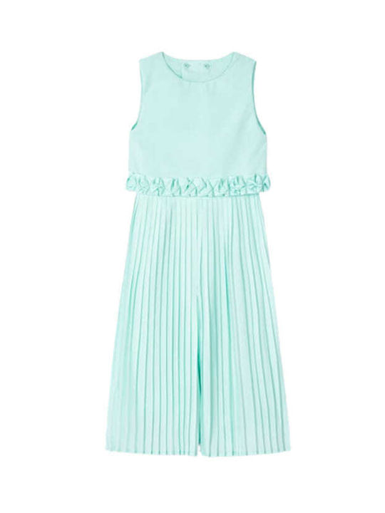 Kids' Fabric Jumpsuit Turquoise