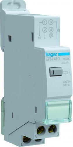Hager Релета На Релса Заключване 16A Еднополюсен С Напрежение 230V