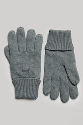 Superdry Unisex Knitted Gloves Gray
