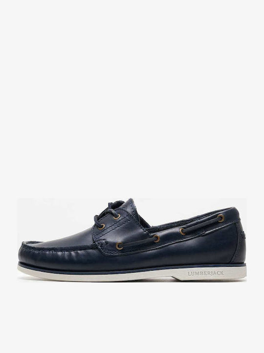Δερμάτινα Ανδρικά Boat Shoes σε Μπλε Χρώμα