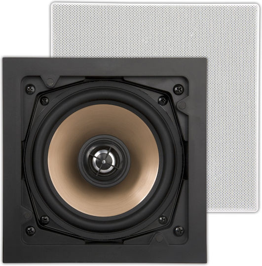Artsound HPSQ525 Passive In Wall Installation Speakers 100W Pair 17x8x17cm White