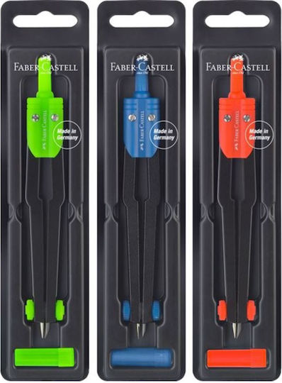 Faber-Castell Μεταλλικός Διαβήτης με Μύτη σε Κουτί Μαύρο (Διάφορα Χρώματα)