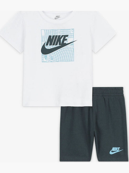 Nike Set pentru copii cu șorturi Vară 2buc Alb