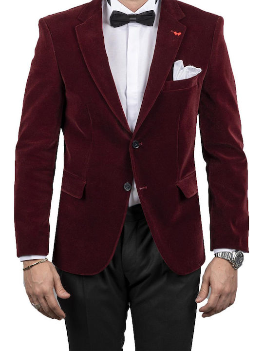 Winter Herrenanzugsjacke Burgundisch
