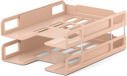 ErichKrause Filing Tray Plastic with 2 Shelf Pink