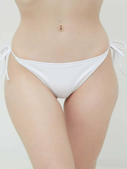 Calvin Klein Bikini Brazil με Κορδονάκια Λευκό
