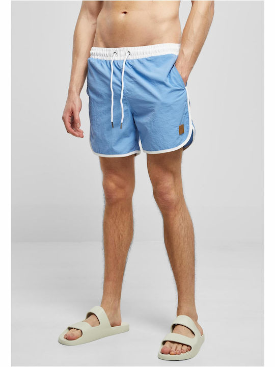 Urban Classics Men's Swimwear Shorts White/Horizon Blue