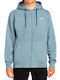 Billabong Jachetă cu fermoar pentru bărbați cu glugă și buzunare Albastru deschis