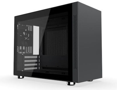 Krux Naos TG Midi Tower Computer Case with Window Panel Dark Gray