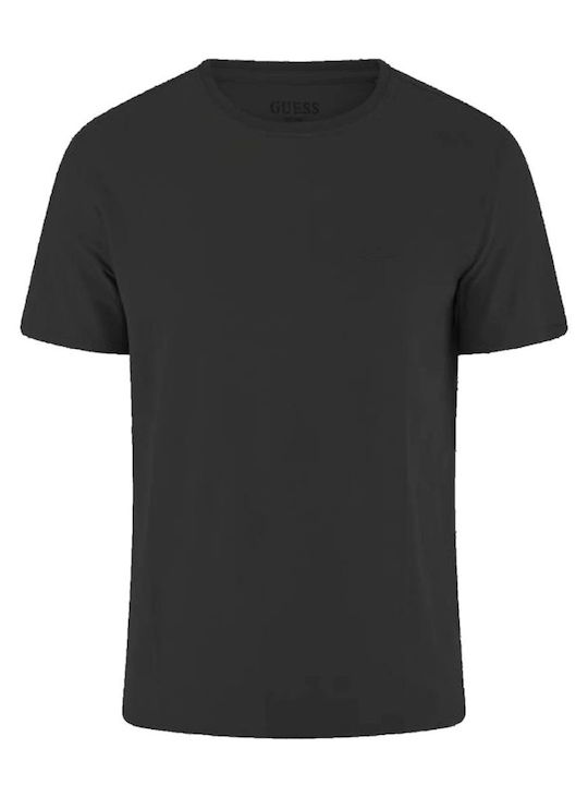 Guess Ανδρικό T-shirt Μαύρο Μονόχρωμο