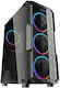 Darkflash Aquarius Gaming Full Tower Κουτί Υπολογιστή με Πλαϊνό Παράθυρο Μαύρο