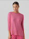 Vero Moda Women's Sweater with 3/4 Sleeve Pink