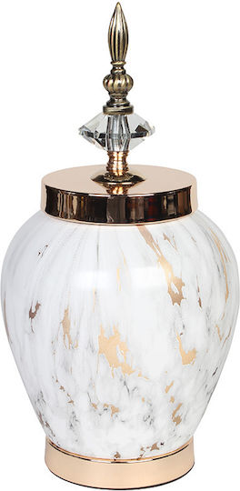 Keskor Decorative Vase White 17x17x33cm