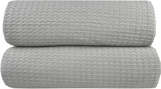 Astron Italy Waffle Single Hotel Blanket Hotel Pique Blanket Gray 165x245cm
