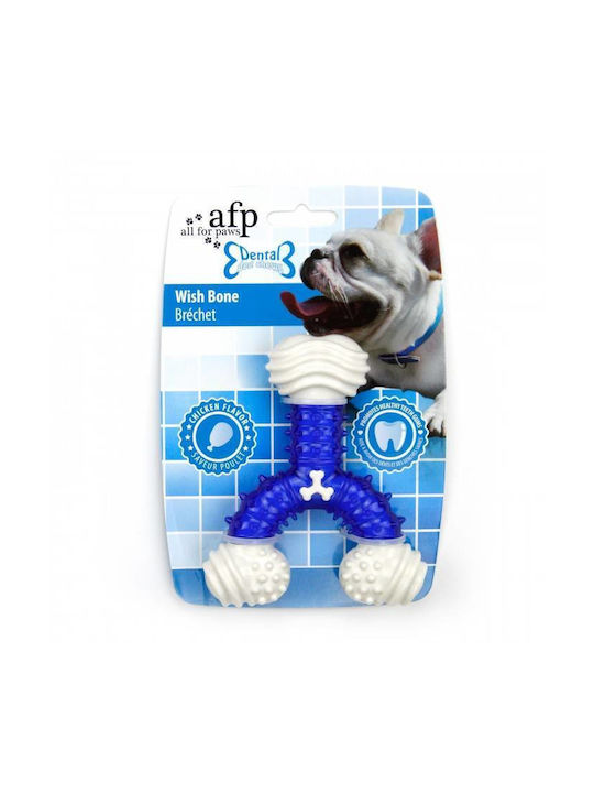 All For Paws Dental Wish Bone Пластмаса Игра Кокал Куче с Вкус Пилешко 1бр