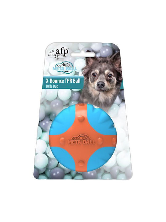 All For Paws Meta X-Bounce Топка Игра Куче със Звук 6.3εκ. Син 1бр