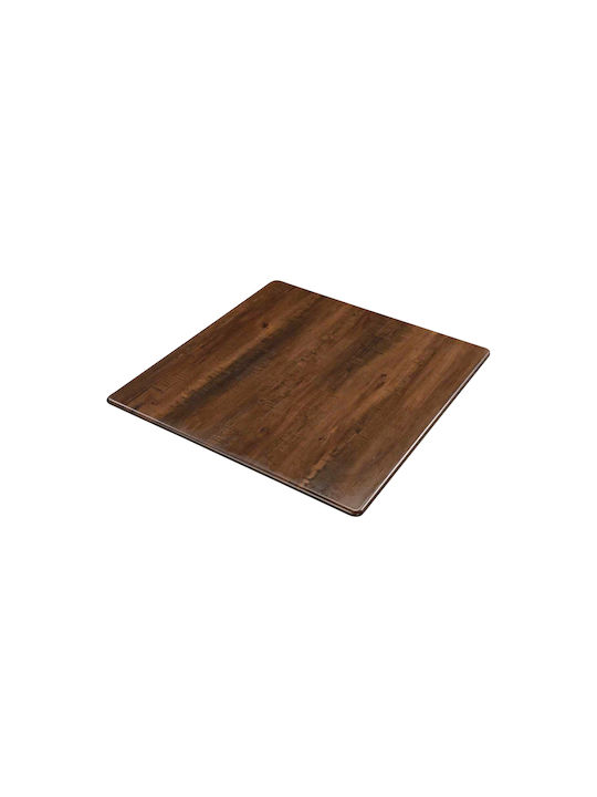 Woodwell Ε100,41 Quadratisch Tischoberfläche aus Spanplatte Walnuss 70x70x1.4cm Ε107,41 4Stück