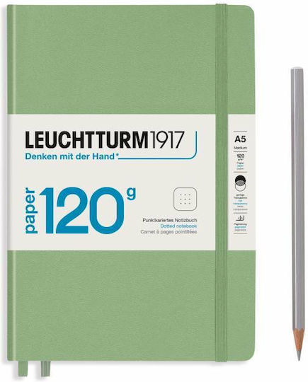 Leuchtturm1917 Edition 120 Notebook 102 Sheets A5 with Dots and Elastic Green
