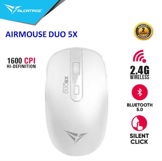 Alcatroz Airmouse Duo 5x Wireless Bluetooth Mice White