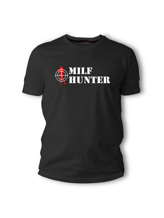 Frisky T-shirt Milf Hunter σε Μαύρο χρώμα