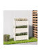 vidaXL Planter Box Lemn Alb 77x25x104.5cm.