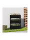 vidaXL Blumenkasten Hölzernes Schwarz 77x25x104.5cm.