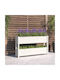 vidaXL Blumenkasten Hölzernes Weiß 112x25x66cm.