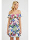 Guess W3GK54WD8G2 Summer Mini Dress with Ruffle Floral