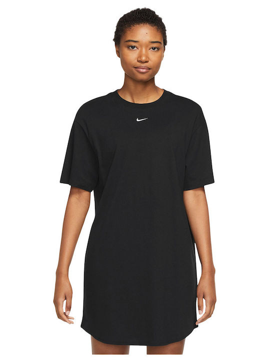 Nike Sportswear Knitted Athletic Black Dress