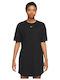 Sportswear Καλοκαιρινό Mini Αθλητικό Φόρεμα T-shirt Κοντομάνικο Μαύρο