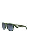 Zippo Unisex Sunglasses with Green Plastic Frame and Blue Lens OB21-28