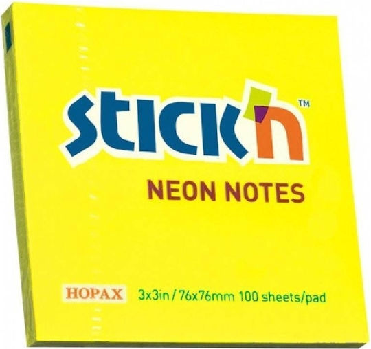 Salko Paper Sticky Note Pads in Cube 100 Sheets Yellow 7.6x7.6pcs