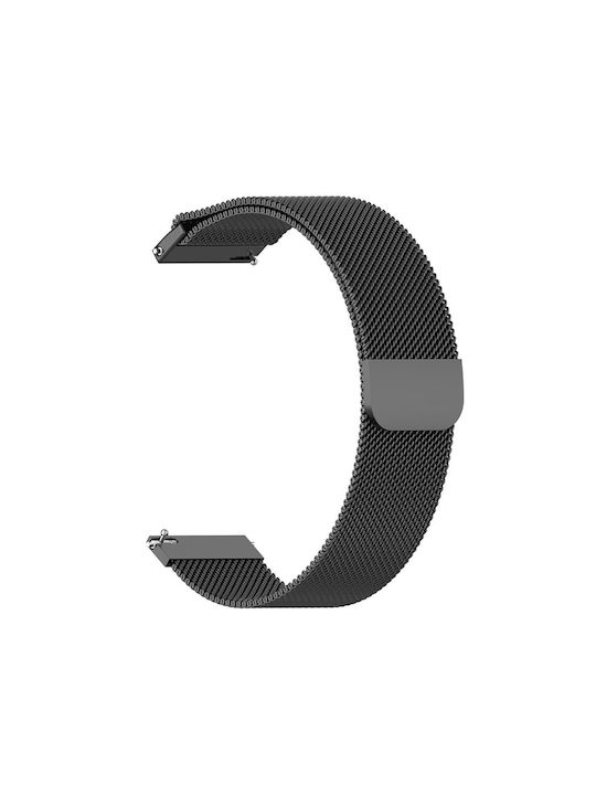 Techsuit Watchband W009 Strap Stainless Steel Black (Samsung Galaxy Watch 4, Galaxy Watch Active 1 / 2 (40 mm / 44 mm), Huawei Watch GT / GT 2 / GT 3 (42 mm)) KF239490