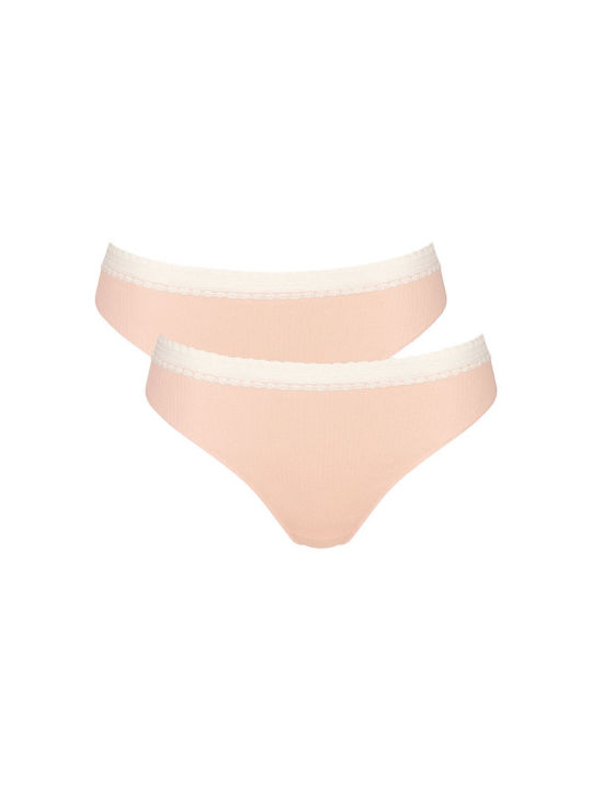 Sloggi Baumwolle Damen Slip 2Pack Rosa