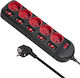 Maclean Energy 5-Outlet Power Strip 1.5m Black