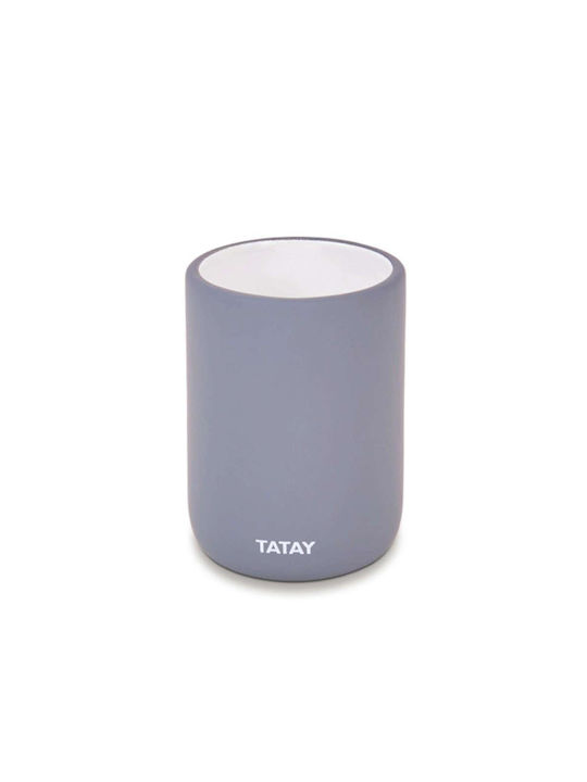 Tatay Soft Ceramic Cup Holder Countertop Gray