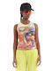 Diesel Women's Summer Blouse Sleeveless Multicolor