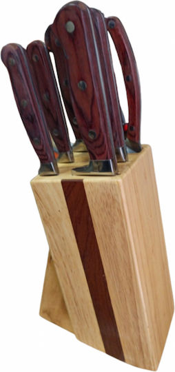 Berkis Knife Set with Block from Stainless Steel 7pcs