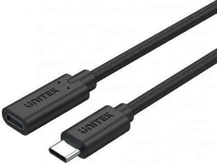 Unitek Video Cable USB-C male - USB-C female 100W PD Μαύρο 0.5m C14086ABK