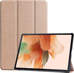 Sonique Flip Cover Synthetic Leather Durable Rose Gold (Galaxy Tab S7 FE)
