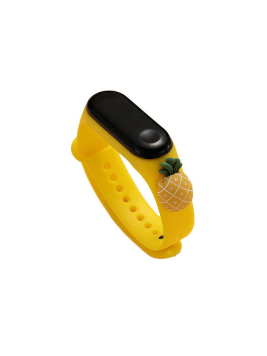 Pineapple Λουράκι Σιλικόνης με Pin Κίτρινο (Mi Smart Band 5/Mi Smart Band 6)