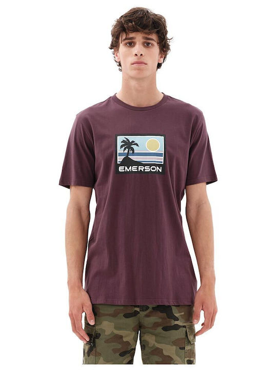 Emerson Herren T-Shirt Kurzarm Lila