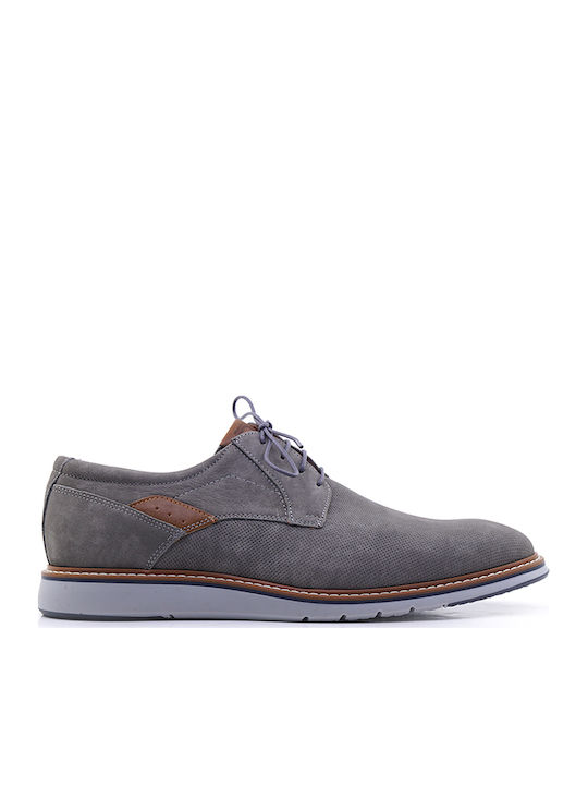 Men's Leather Casual Shoes Gray
