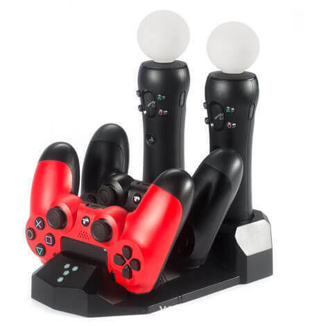 Stație de încărcare pentru 2 controllere PS4 Negru